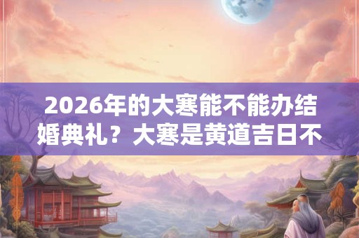 2026年的大寒能不能办结婚典礼?大寒是黄道吉日不 2026年的大寒能不能办结婚典礼?大寒是黄道吉日不