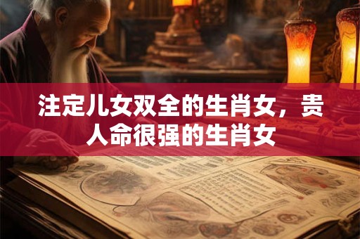 注定儿女双全的生肖女，贵人命很强的生肖女