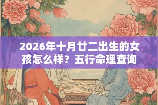 2026年十月廿二出生的女孩怎么样？五行命理查询