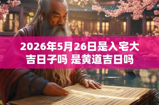 2026年5月26日是入宅大吉日子吗 是黄道吉日吗 2026年5月26日是入宅大吉日子吗 是黄道吉日吗
