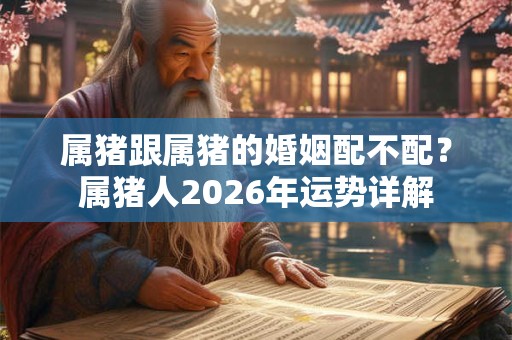 属猪跟属猪的婚姻配不配？属猪人2026年运势详解