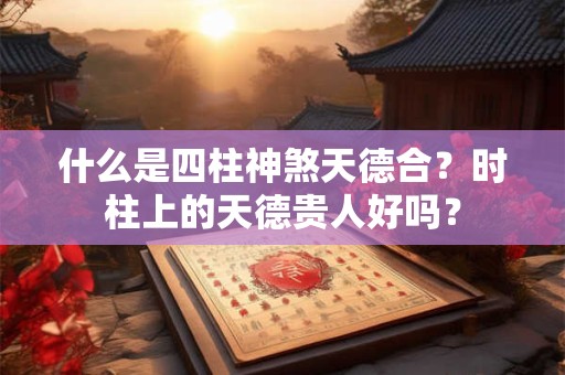 什么是四柱神煞天德合？时柱上的天德贵人好吗？