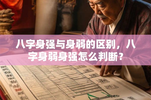 八字身强与身弱的区别，八字身弱身强怎么判断？