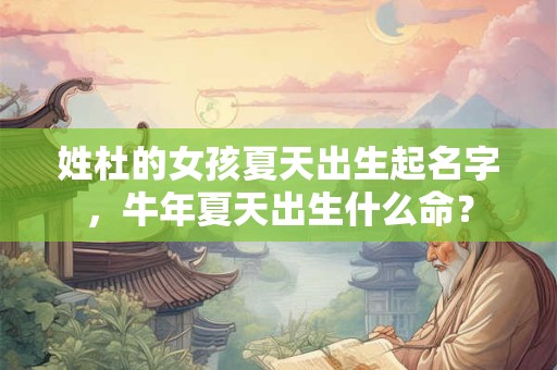 姓杜的女孩夏天出生起名字，牛年夏天出生什么命？