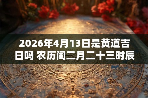 2026年4月13日是黄道吉日吗 农历闰二月二十三时辰吉凶