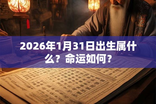 2026年1月31日出生属什么？命运如何？