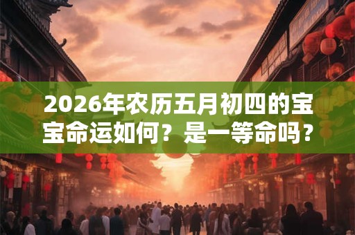 2026年农历五月初四的宝宝命运如何？是一等命吗？