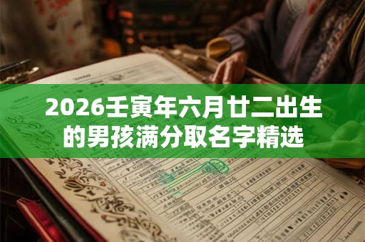 2026壬寅年六月廿二出生的男孩满分取名字精选