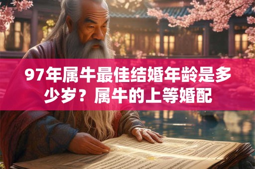 97年属牛最佳结婚年龄是多少岁？属牛的上等婚配