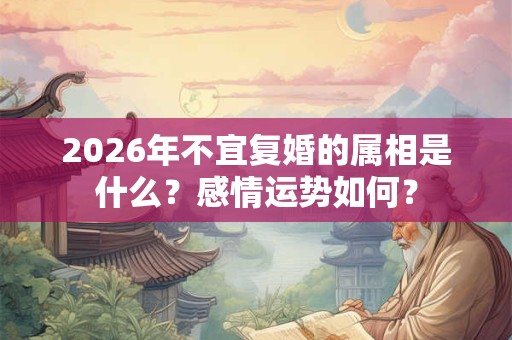 2026年不宜复婚的属相是什么？感情运势如何？