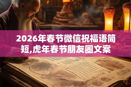 2026年春节微信祝福语简短,虎年春节朋友圈文案 2026年春节微信祝福语简短,虎年春节朋友圈文案