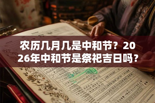 农历几月几是中和节？2026年中和节是祭祀吉日吗？