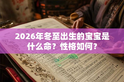 2026年冬至出生的宝宝是什么命？性格如何？