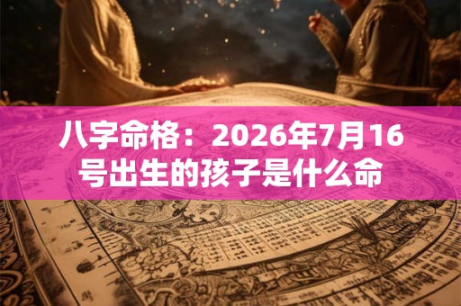 八字命格:2026年7月16号出生的孩子是什么命 八字命格:2026年7月16号出生的孩子是什么命