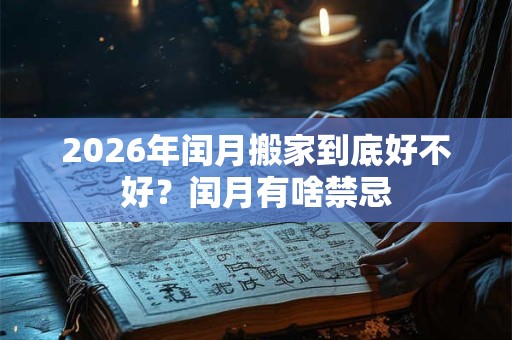 2026年闰月搬家到底好不好？闰月有啥禁忌