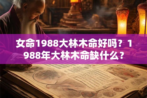 女命1988大林木命好吗？1988年大林木命缺什么？