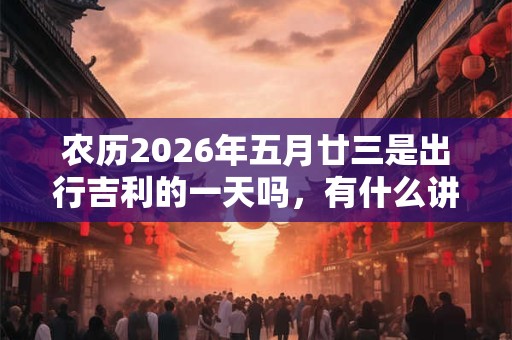 农历2026年五月廿三是出行吉利的一天吗，有什么讲究？