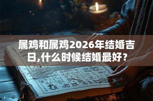 属鸡和属鸡2026年结婚吉日,什么时候结婚最好？