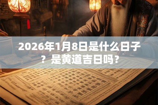 2026年1月8日是什么日子？是黄道吉日吗？