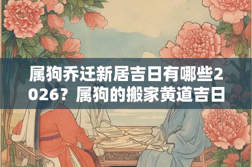 属狗乔迁新居吉日有哪些2026？属狗的搬家黄道吉日一览表