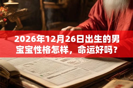 2026年12月26日出生的男宝宝性格怎样，命运好吗？