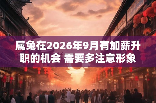 属兔在2026年9月有加薪升职的机会 需要多注意形象