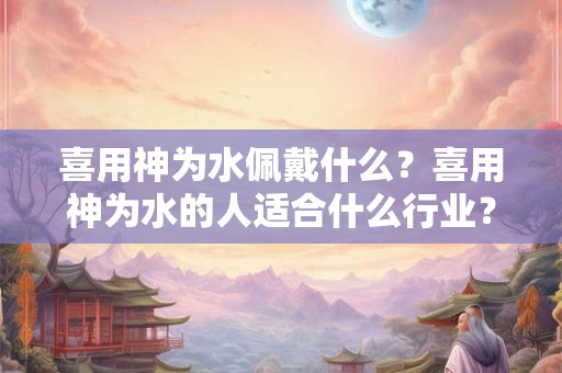 喜用神为水佩戴什么？喜用神为水的人适合什么行业？