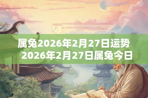 属兔2026年2月27日运势  2026年2月27日属兔今日运势