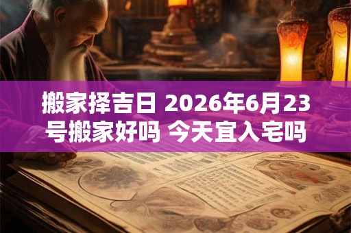 搬家择吉日 2026年6月23号搬家好吗 今天宜入宅吗