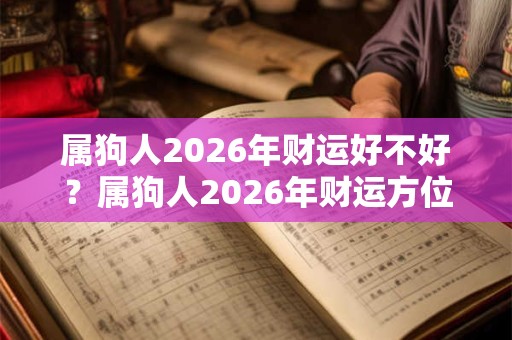 属狗人2026年财运好不好？属狗人2026年财运方位