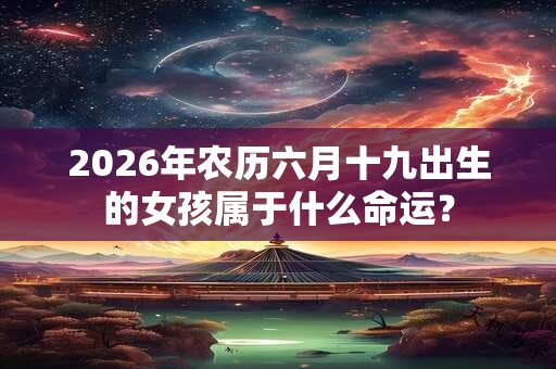 2026年农历六月十九出生的女孩属于什么命运？