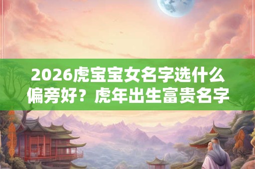 2026虎宝宝女名字选什么偏旁好？虎年出生富贵名字介绍