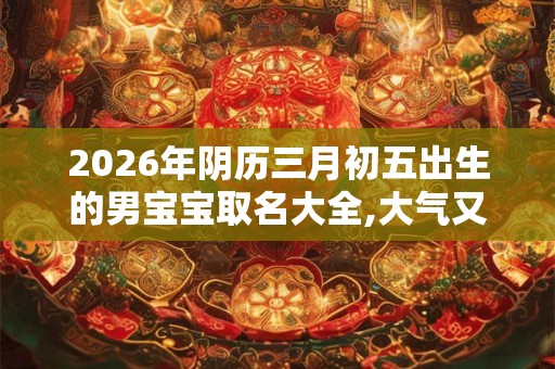 2026年阴历三月初五出生的男宝宝取名大全,大气又好记