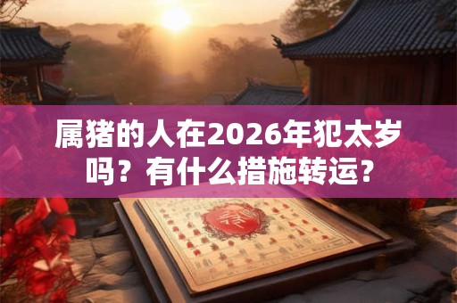 属猪的人在2026年犯太岁吗?有什么措施转运? 属猪的人在2026年犯太岁吗?有什么措施转运?