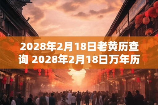 2028年2月18日老黄历查询 2028年2月18日万年历黄道吉日