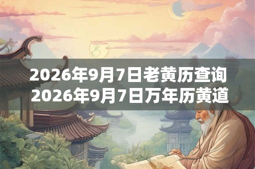 2026年9月7日老黄历查询 2026年9月7日万年历黄道吉日