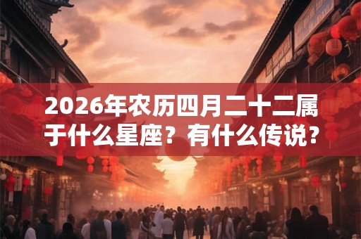 2026年农历四月二十二属于什么星座？有什么传说？