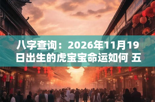 八字查询:2026年11月19日出生的虎宝宝命运如何 五行缺什么 八字查询:2026年11月19日出生的虎宝宝命运如何 五行缺什么