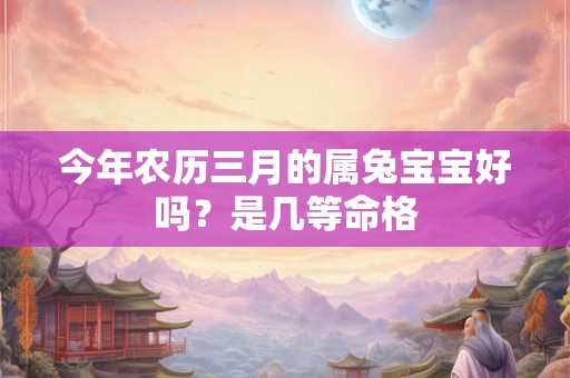 今年农历三月的属兔宝宝好吗？是几等命格