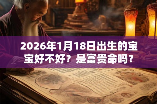 2026年1月18日出生的宝宝好不好？是富贵命吗？