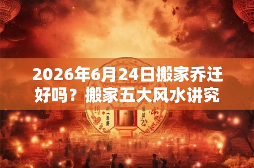 2026年6月24日搬家乔迁好吗？搬家五大风水讲究