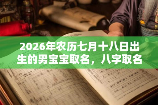 2026年农历七月十八日出生的男宝宝取名，八字取名吉利的名字