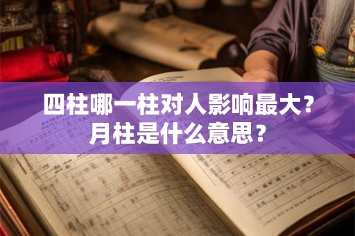 四柱哪一柱对人影响最大?月柱是什么意思? 四柱哪一柱对人影响最大?月柱是什么意思?