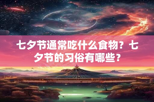 七夕节通常吃什么食物？七夕节的习俗有哪些？