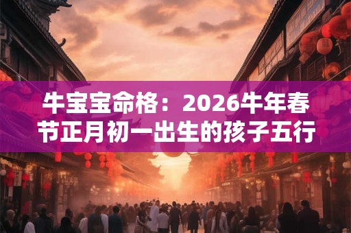 牛宝宝命格：2026牛年春节正月初一出生的孩子五行八字查询