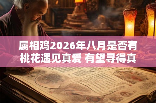 属相鸡2026年八月是否有桃花遇见真爱 有望寻得真爱 属相鸡2026年八月是否有桃花遇见真爱 有望寻得真爱