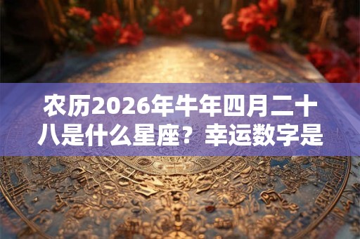 农历2026年牛年四月二十八是什么星座?幸运数字是什么? 农历2026年牛年四月二十八是什么星座?幸运数字是什么?