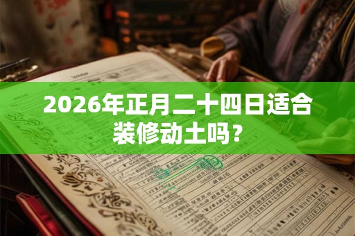 2026年正月二十四日适合装修动土吗？