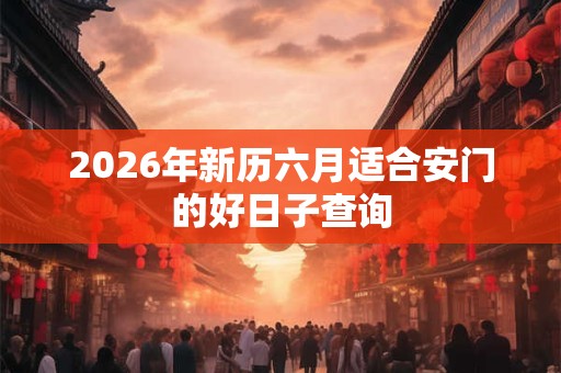 2026年新历六月适合安门的好日子查询 2026年新历六月适合安门的好日子查询