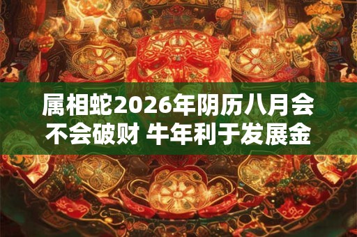 属相蛇2026年阴历八月会不会破财 牛年利于发展金融项目